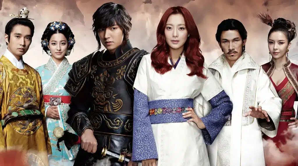 Elenco de Faith (2012) Elenco principal de Faith (2012), incluindo o general Choi Young, a cirurgiã Yoo Eun Soo e outros personagens principais, vestidos com trajes da dinastia Goryeo.