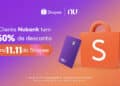 Oferta de 50% de desconto na Shopee para clientes Nubank no dia 11.11 com cartão roxo e sacola laranja