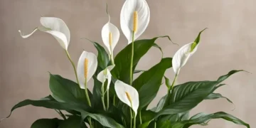 Lírio da Paz, uma planta eficiente na purificação do ar, ideal para ambientes internos.