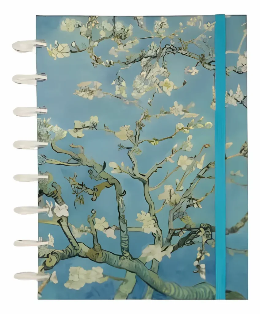 Planner Argolado Buendía Planner Argolado Buendía com capa ilustrada de flores e fundo azul.