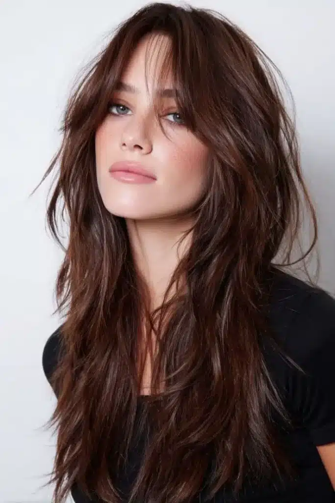 Soft Shaggy Hair Soft Shaggy Hair com camadas suaves e textura natural, inspirado nos anos 70.