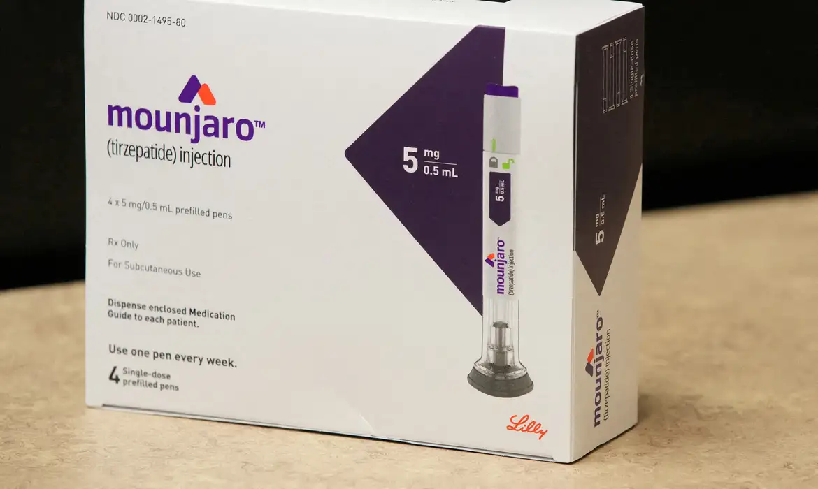 Mounjaro 5mg injeção pré-preenchida para tratamento Caixa de Mounjaro injeção de tirzepatida 5mg 0,5mL com caneta pré-preenchida para uso semanal