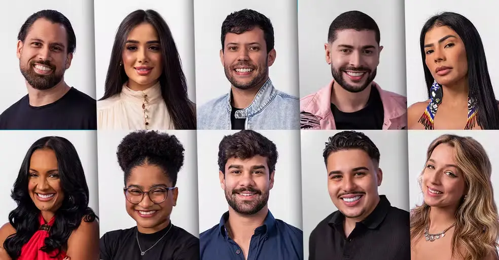 Participantes do Big Brother Brasil 2026: elenco diversificado Onze participantes do Big Brother Brasil 2026 posando para fotos oficiais