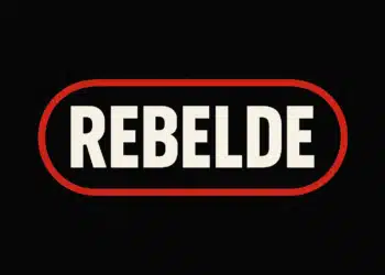 Logo com a palavra 'REBELDE' em destaque.